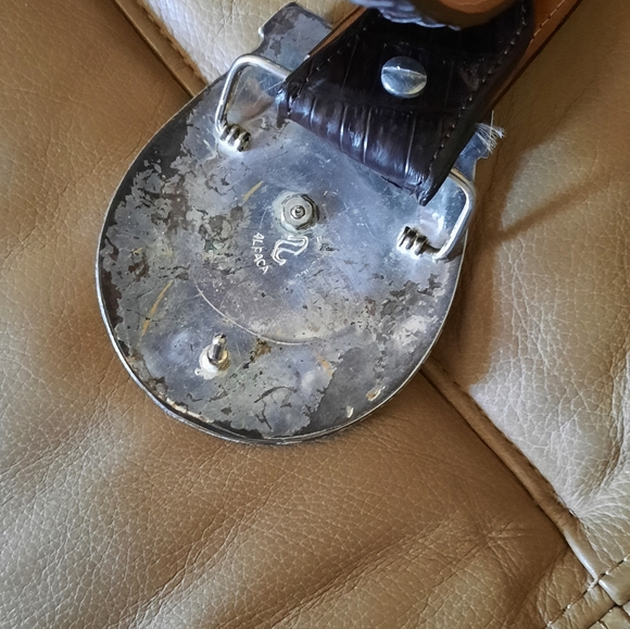 Genuine Crocodile Leather Brown Buckle Belt - Picture 5 of 5